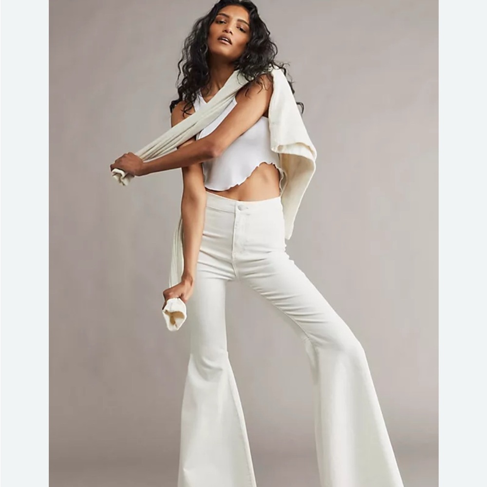 Free People White Flare & Wide Leg Jeans - 26